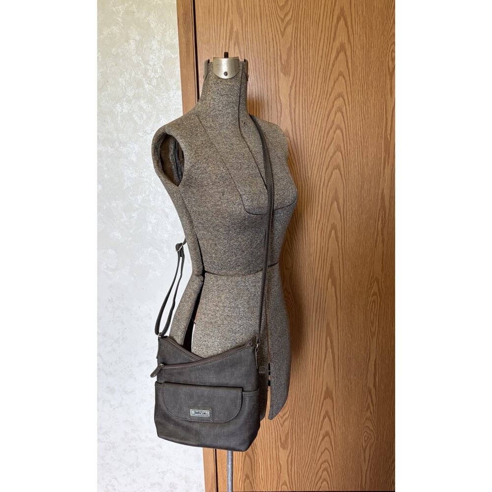 Multi Sac Gray Vista Split-core Faux Leather Crossbody Bag